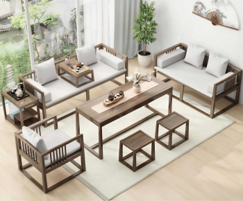 New Chinese Style Sofa Combination-ID:426321089