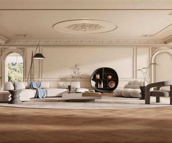French Style A Living Room-ID:666908031