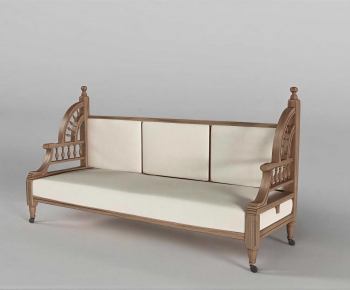 Retro Style Three-seat Sofa-ID:379600058
