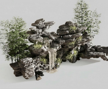 New Chinese Style Rockery Waterscape-ID:680898903