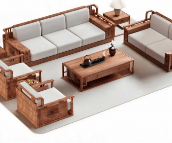 New Chinese Style Sofa Combination-ID:589931013