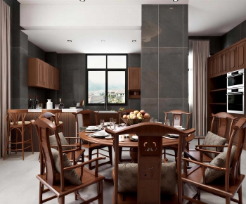 New Chinese Style Dining Room-ID:595537906