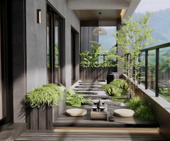 New Chinese Style Courtyard/landscape-ID:291941297