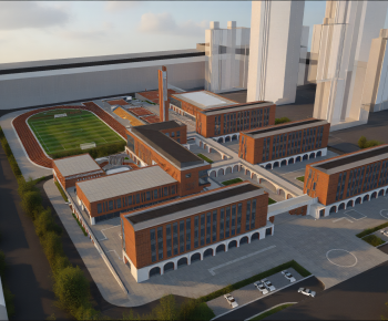 Modern School Building-ID:521063097