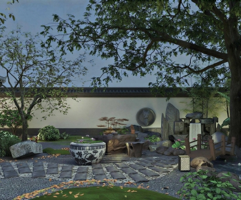 New Chinese Style Courtyard/landscape-ID:489407061