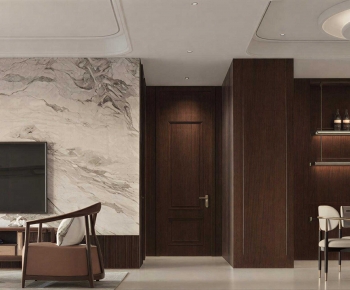 New Chinese Style A Living Room-ID:174499037