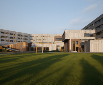 Modern School Building-ID:604253053