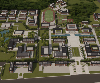 Modern Architectural Bird's-eye View Planning-ID:498465063