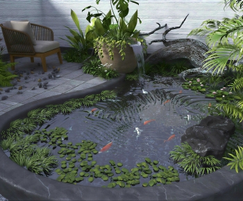New Chinese Style Rockery Waterscape-ID:624762063