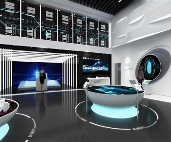 Modern Exhibition Hall-ID:555912972