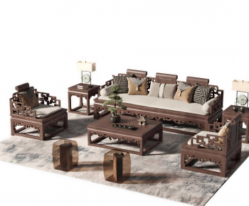 New Chinese Style Sofa Combination-ID:797082902