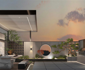 New Chinese Style Courtyard/landscape-ID:460751119