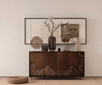 New Chinese Style Entrance Cabinet-ID:566605096
