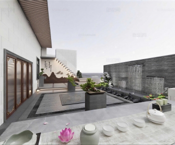 New Chinese Style Courtyard/landscape-ID:965080983