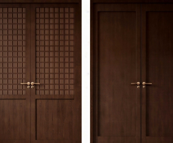 New Chinese Style Double Door-ID:896317965