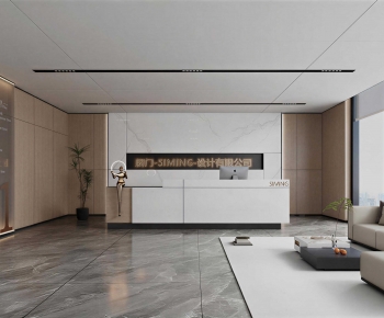 Modern Office Reception Desk-ID:445588119