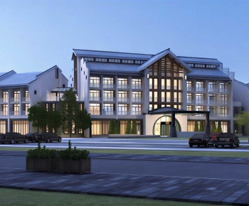 New Chinese Style Appearance Of Commercial Building-ID:468817958