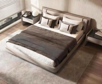 Modern Double Bed-ID:572912939