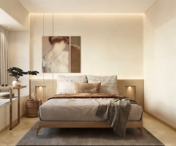 Wabi-sabi Style Bedroom-ID:919938092