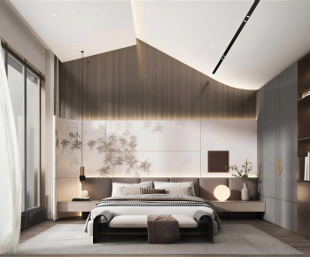 New Chinese Style Bedroom-ID:881850002