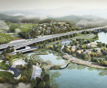 Modern Architectural Bird's-eye View Planning-ID:248778106