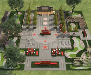 New Chinese Style Park Landscape-ID:513091094
