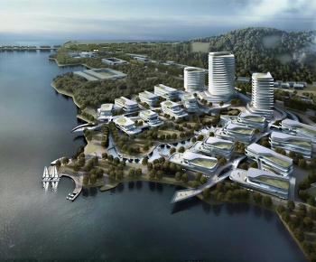 Modern Architectural Bird's-eye View Planning-ID:174016002