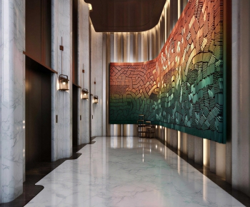 Modern Office Elevator Hall-ID:492657902