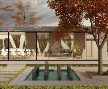 New Chinese Style Courtyard/landscape-ID:505950595