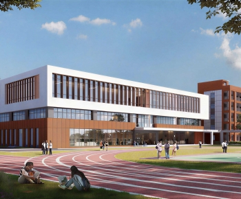 Modern School Building-ID:740252023