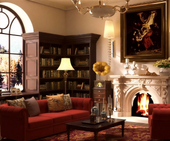 New Classical Style A Living Room-ID:714637997
