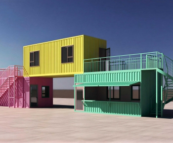 Industrial Style Appearance Of Commercial Building-ID:553495886