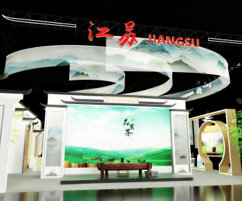 New Chinese Style Exhibition Hall-ID:580585962