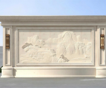 New Chinese Style Landscape Wall-ID:489414939