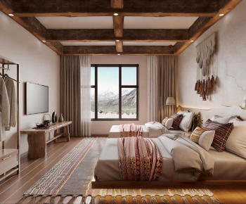 Wabi-sabi Style Guest Room-ID:897382027