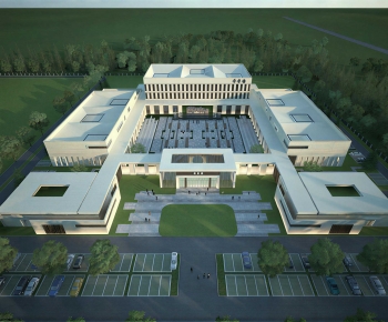 New Chinese Style Architectural Bird's-eye View Planning-ID:658380035