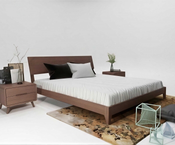 Modern Double Bed-ID:820530898