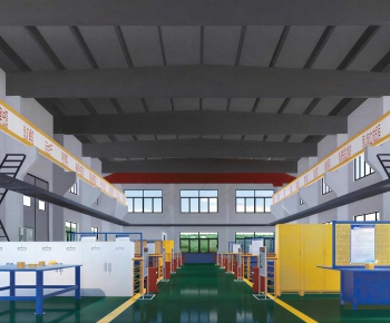 Modern Factory Floor/warehouse-ID:634143119