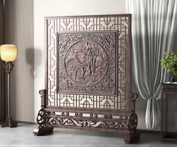 Chinese Style Wooden Screen Partition-ID:510303971