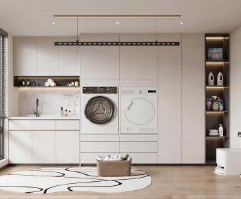 Modern Balcony Laundry Room-ID:353147986