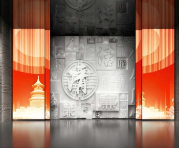 New Chinese Style Exhibition Hall-ID:439752107