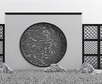 New Chinese Style Landscape Wall-ID:296413901