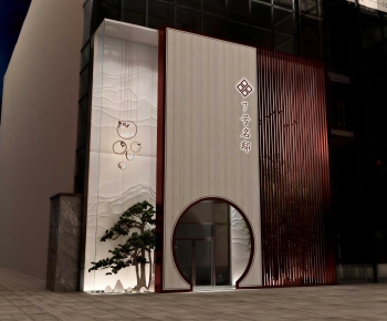 New Chinese Style Facade Element-ID:445804125
