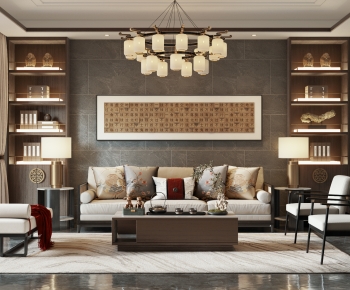 New Chinese Style A Living Room-ID:223876005