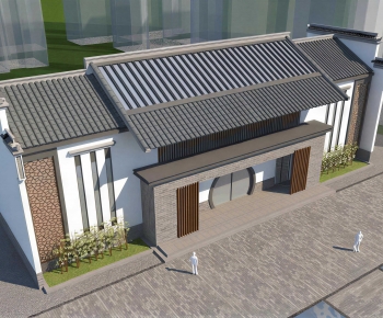 Chinese Style Architectural Bird's-eye View Planning-ID:266891961
