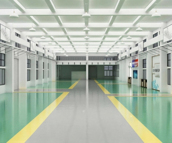 Modern Factory Floor/warehouse-ID:982445965