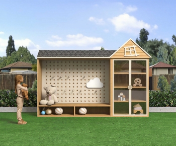 Modern Outdoor Space In Kindergarten-ID:290931949