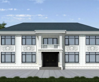 Simple European Style Detached Villa-ID:634304053