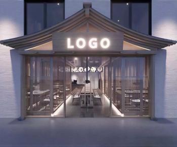 New Chinese Style Facade Element-ID:844069962