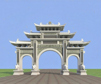 Chinese Style Decorated Archway-ID:918787966